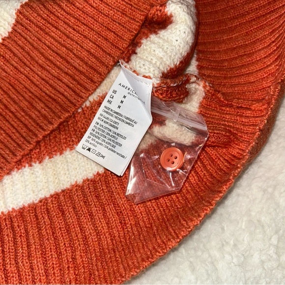 American Eagle Striped Ribbed Knit Long Sleeve Sweater Medium NWT - Picture 4 of 5